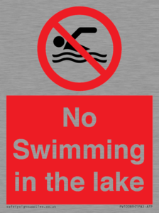 No Swimming in the lake